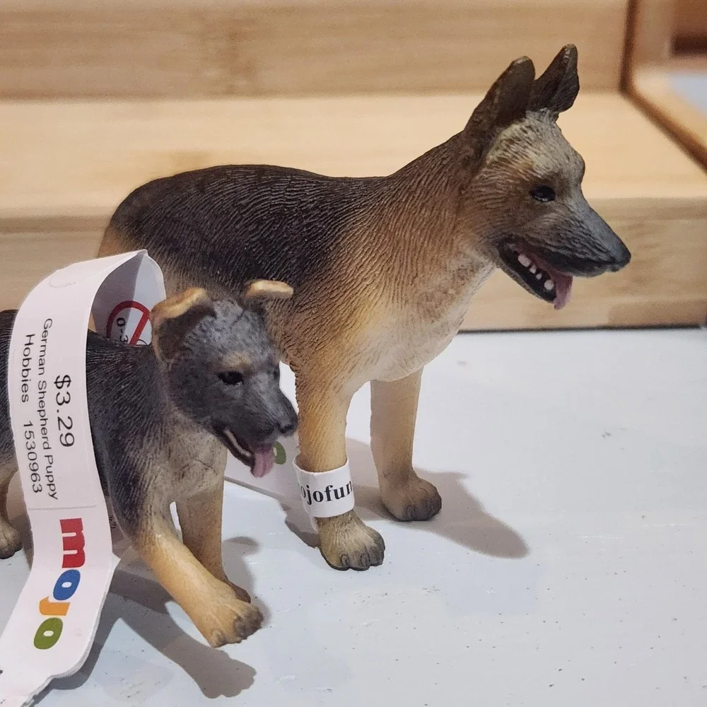MOJO‎ German Shepherd 2 Dog Pup Baby Animal Figure NEW Educational Learning Toys